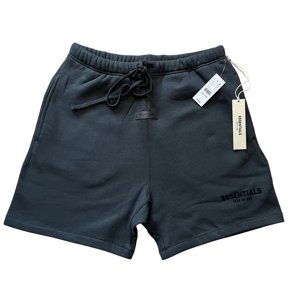 NWT Fear of God Essentials Sweatshorts SS22 Stretch Limo Black Size Medium